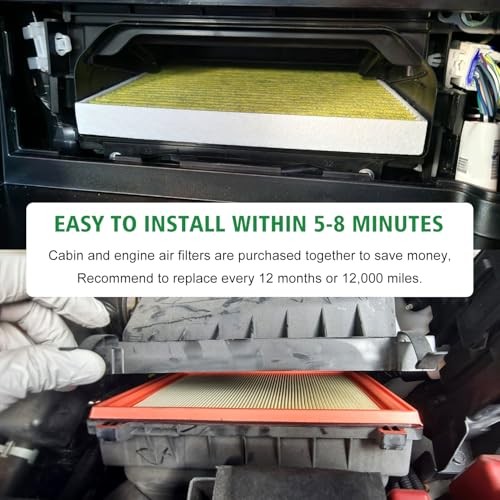 2PCS Cabin Engine Air Filter Kit Fits for 2022 2023 2024 2025 Pathfinder,2022 gallery