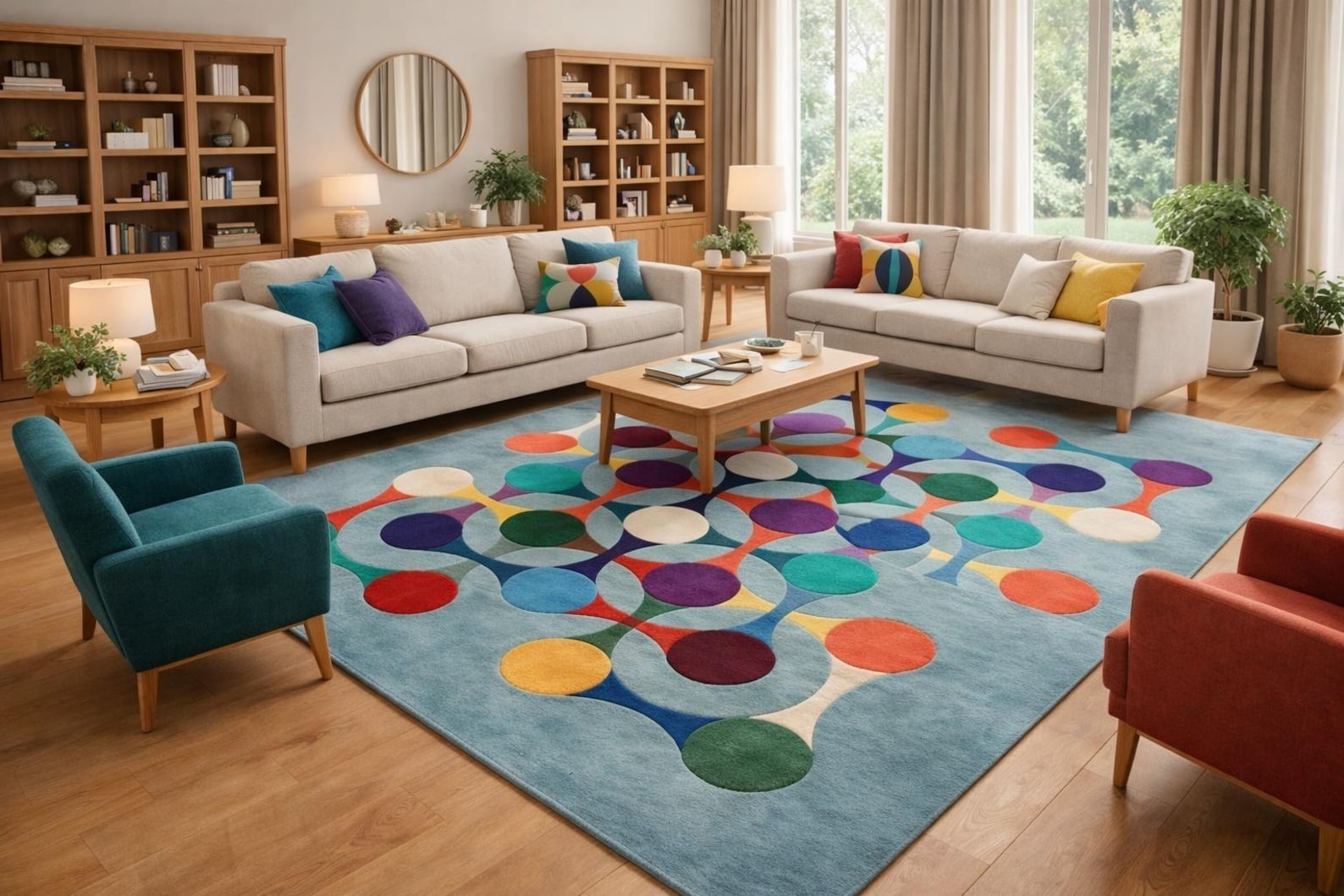 Designer Rug | Irregular Rug | Wool area Rugs | Living Room Rug | Tufted A250 gallery