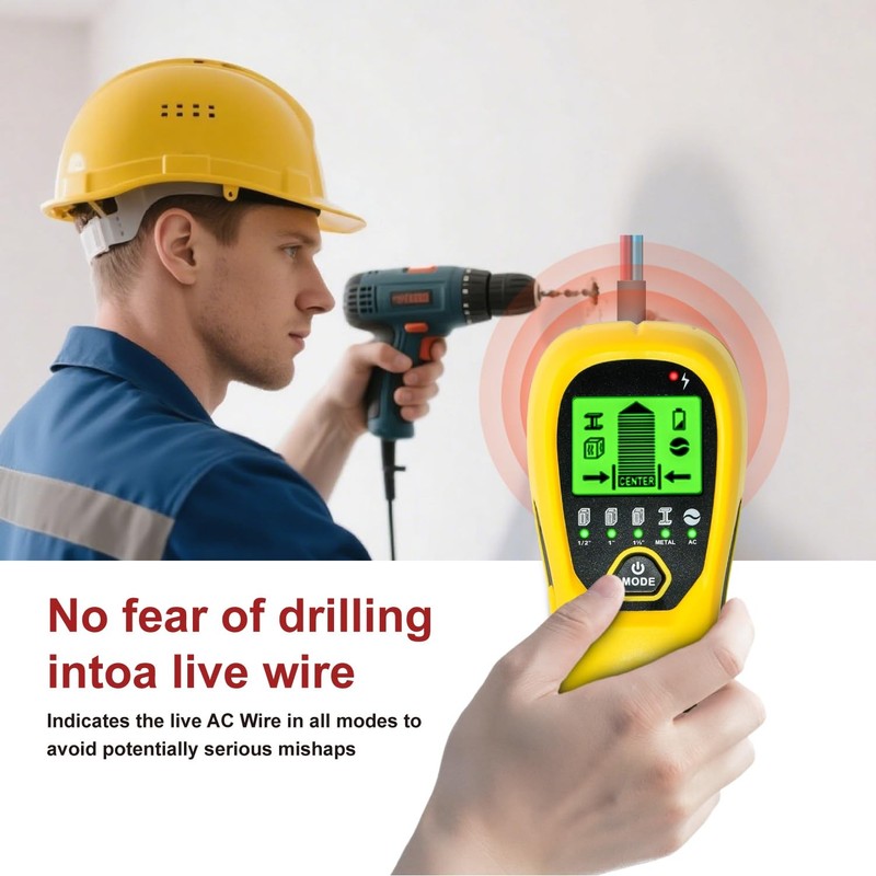 Multi-Surface Stud Detector | 5-in-1 Wall Scanner with HD LCD & Precision | L... gallery