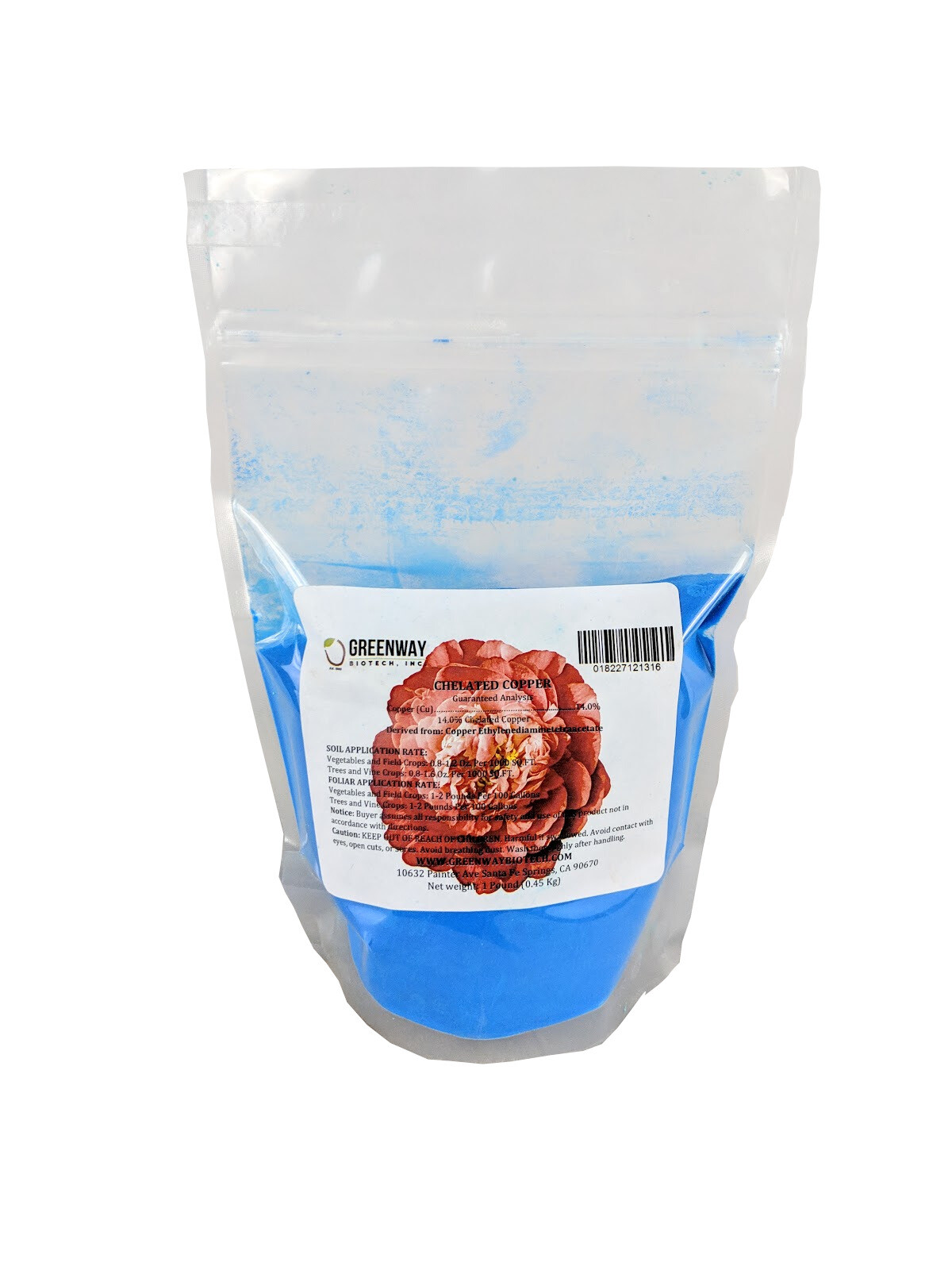 Chelated Copper EDTA Fertilizer 14% Copper Hydroponics & Soil Suitable 1 Pound gallery