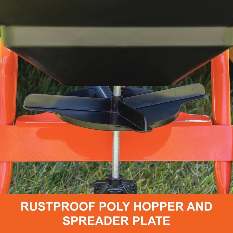 Pro 85 Lb Lawn Spreader - 10ft Spread, Tractor Seat Control, Dent Resistant gallery