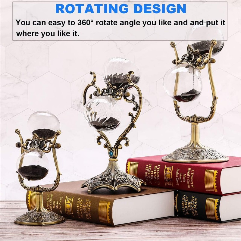 Rotating Sand Timer with Love Engraving, Perfect Gift for Special Occasions gallery