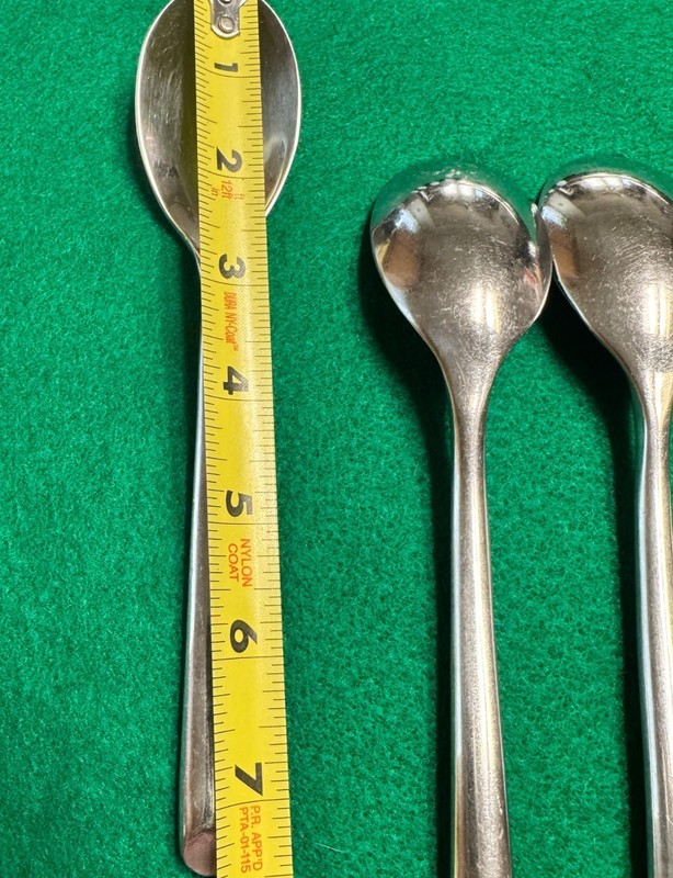 MIKASA Satin Wave Stainless Flatware Set of 7 Oval Soup Spoons gallery