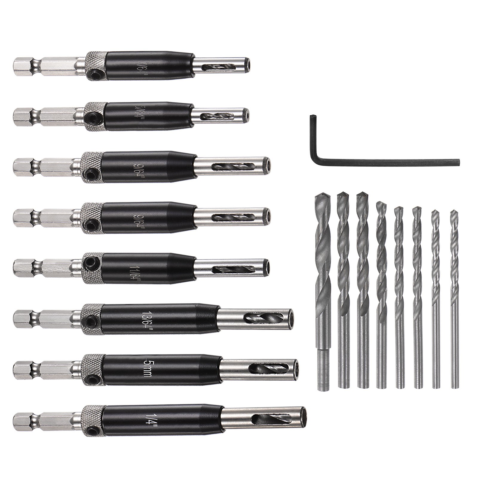 16sets Self Centering Drill Bit Set High Speed Steel Hex Shank Woodworking Bits gallery