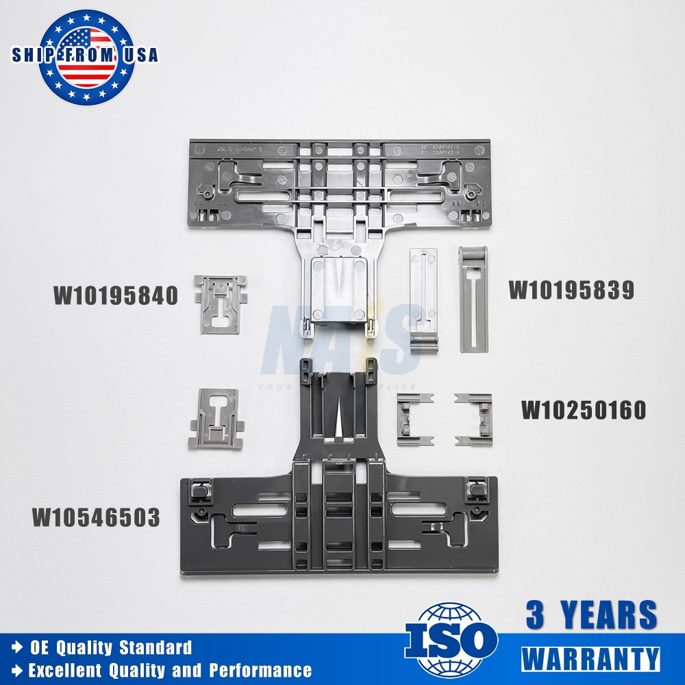 8 Pcs Upgraded Dishwasher Upper Rack Adjuster W10546503 W10195840 W10195839 gallery