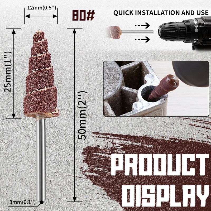 Cone Grinding Head Sanding Head Flap Polishing Wheel Discs for Dremel Accessorie gallery