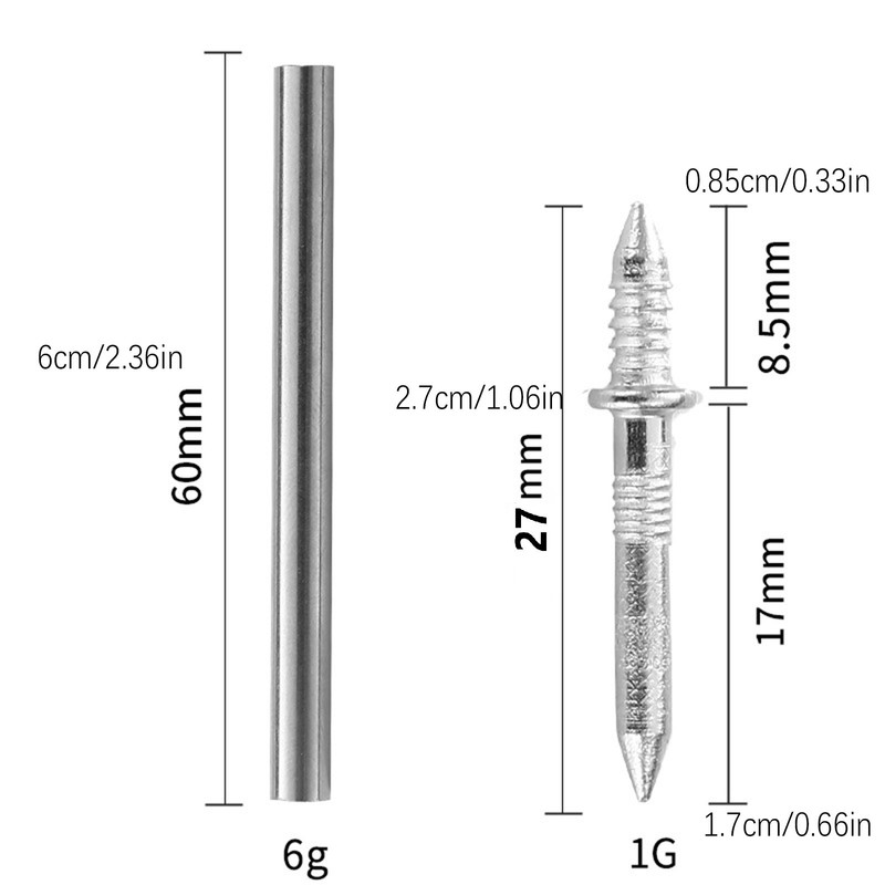 100Pcs/Set Double-Head Seamless Installation Metal Nail With Sleeve Rods gallery