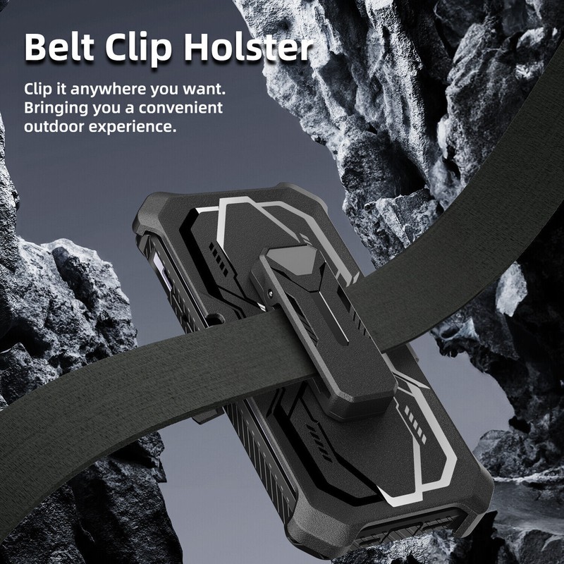 For iPhone 16 Pro Max 15 14 13 12 11 Heavy Duty Defender Case Belt Clip Holster gallery