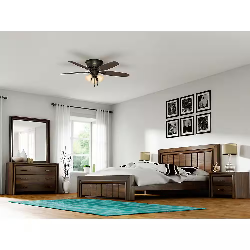 Builder 52 In. Indoor New Bronze Ceiling Fan with Light Kit Included gallery