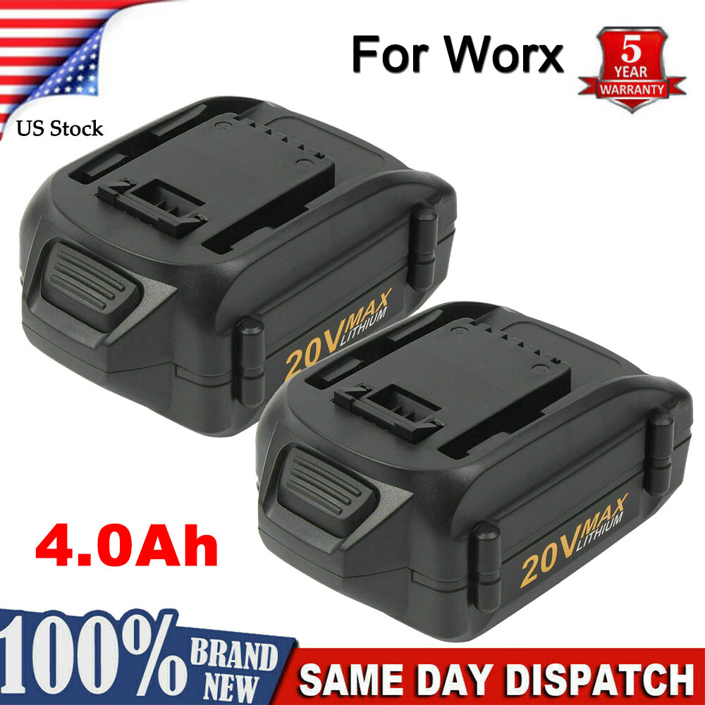 2PACK 8.0Ah For WORX 20V 8AH MAX Extend Lithium-Ion Battery WA3525 WA3575 WA3520 gallery