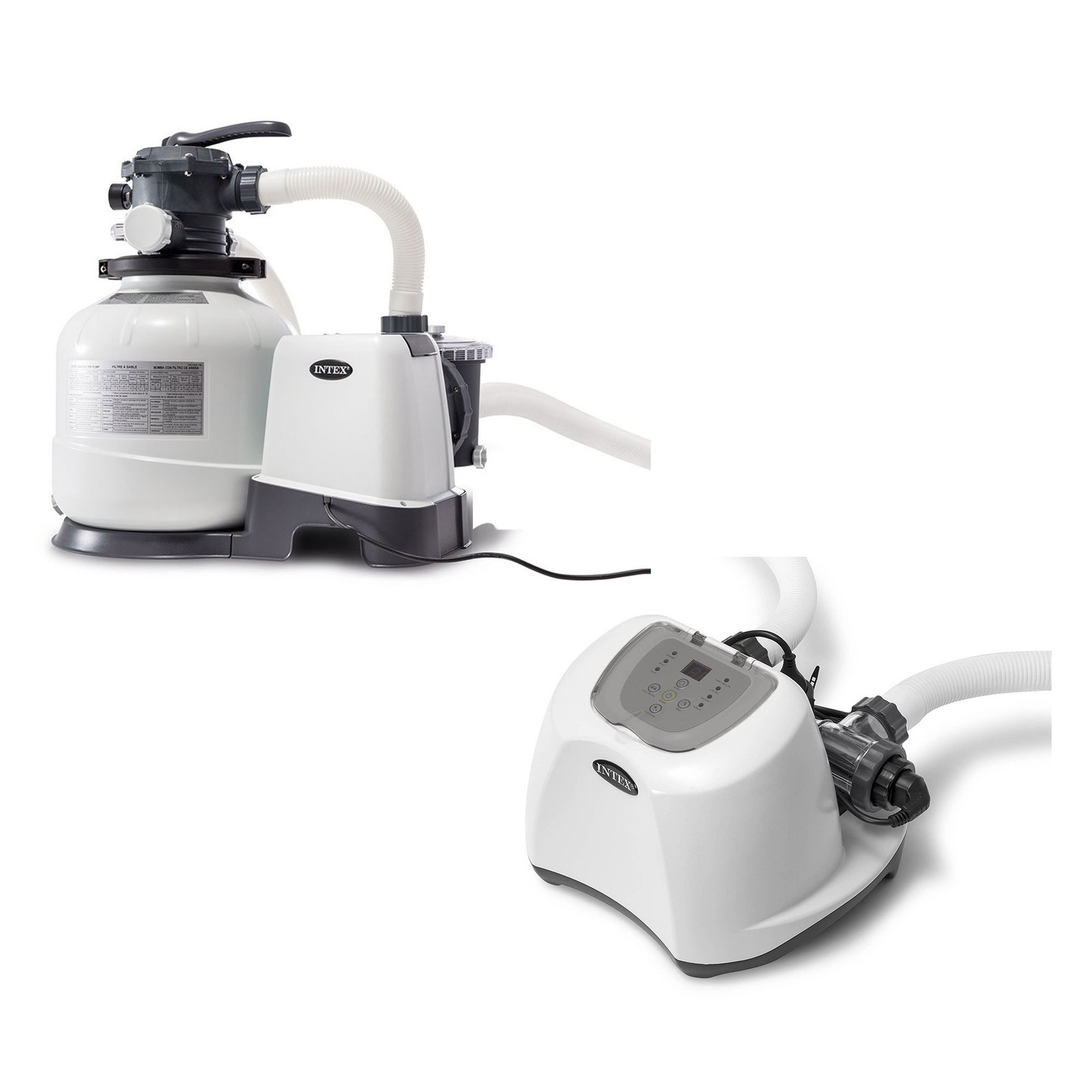 Intex 2800 GPH Pool Sand Filter Pump w/Krystal Clear Saltwater System gallery