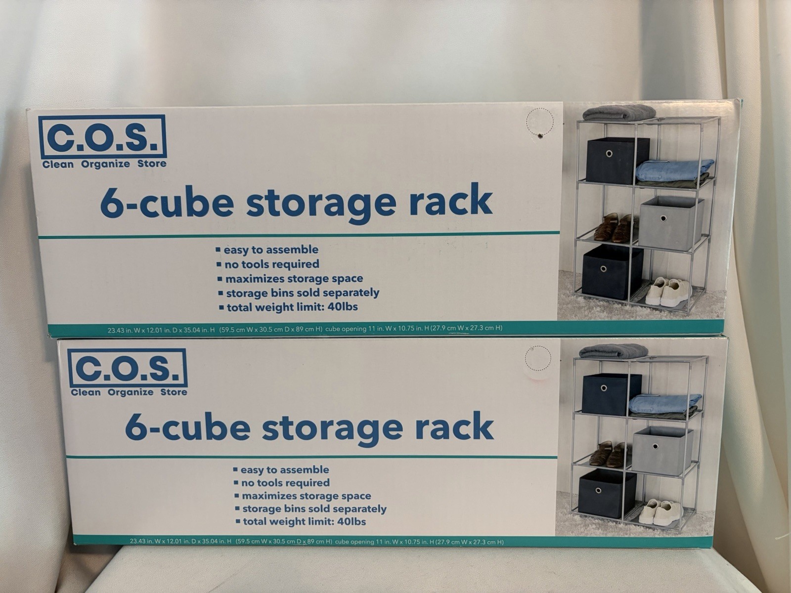 2-C.O.S. 6-Cube organizer Storage Rack No Tools Required NIB New gallery
