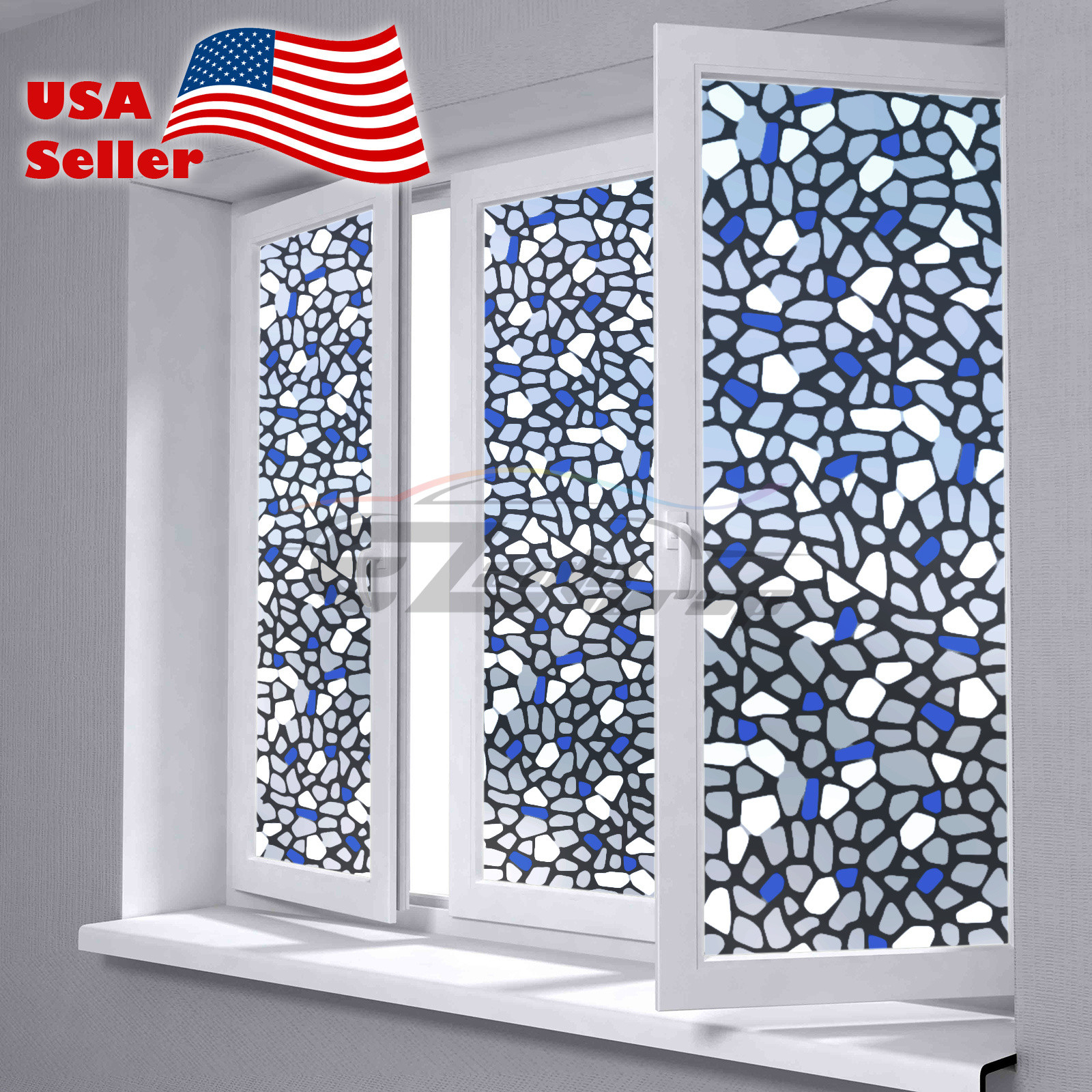 2pcs 4"x8" Sample Frosted Glass Home Bathroom Window Security Privacy #5039b gallery