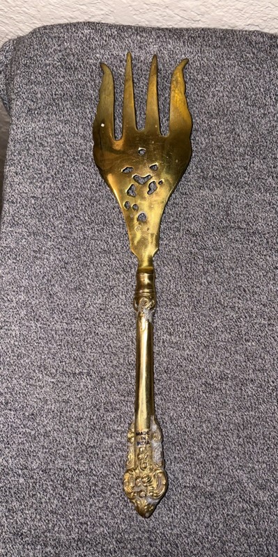 9 Solid Brass Ornate Serving Utensils gallery