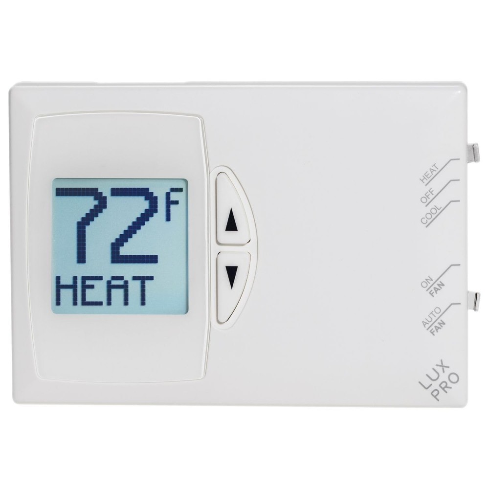 Lux Pro PSD111B Non-Programmable Thermostat for Home Use; 1 Heat, 1 Cool 1.0