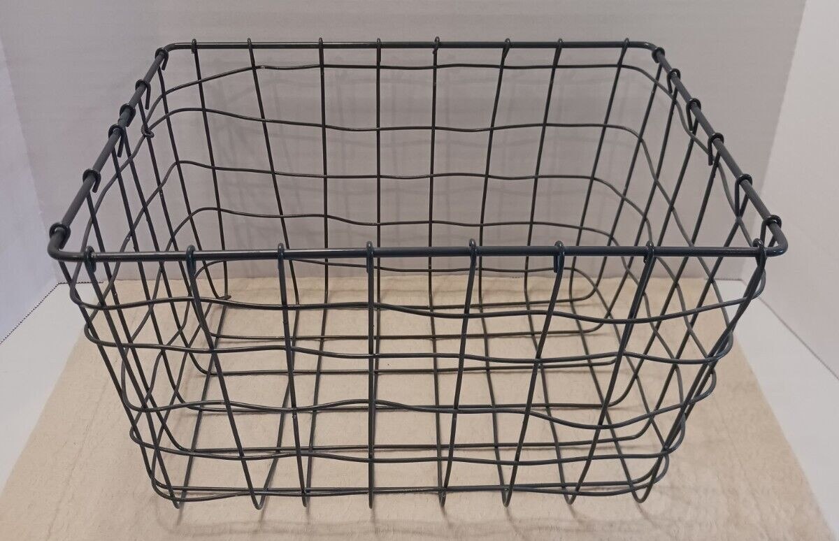 Free Form Wire 12" Basket Rectangular Industrial Farmhouse Style gallery