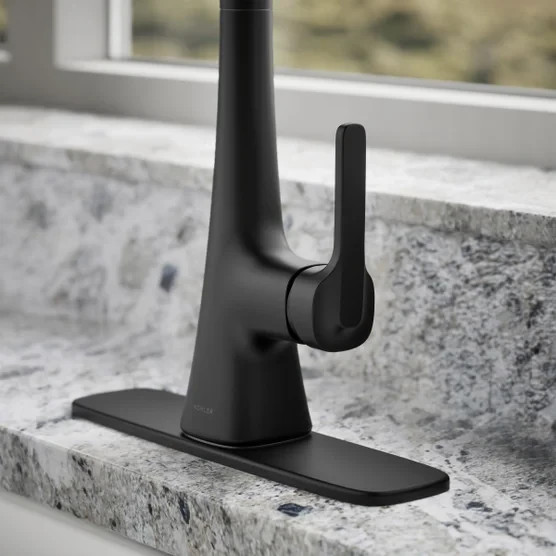 Kohler Guild Pull-down Kitchen Sink Faucet Matte Black R33912-BL 3fun Sprayhead gallery