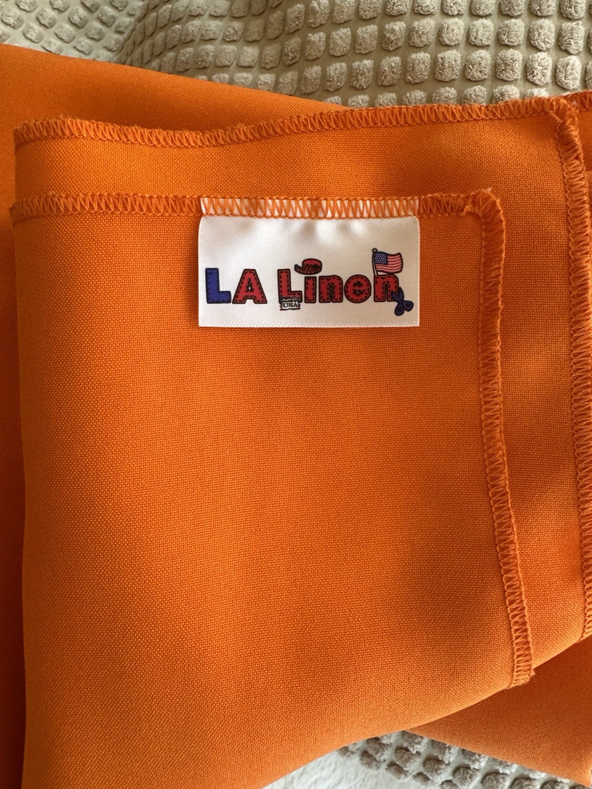 Lot Of 6 LA Linen Polyester Tablecloth 52 X 52/Orange/ Halloween/Grad Party gallery