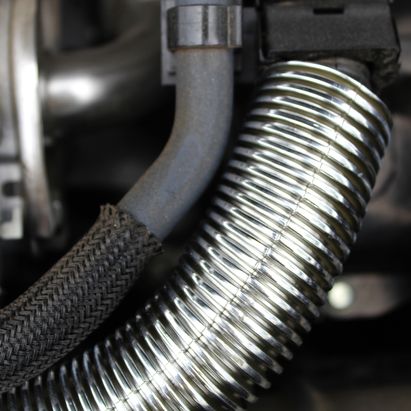 Chrome Wire Loom Split Tubing - High Temperature Convoshield - Bentley Harris gallery