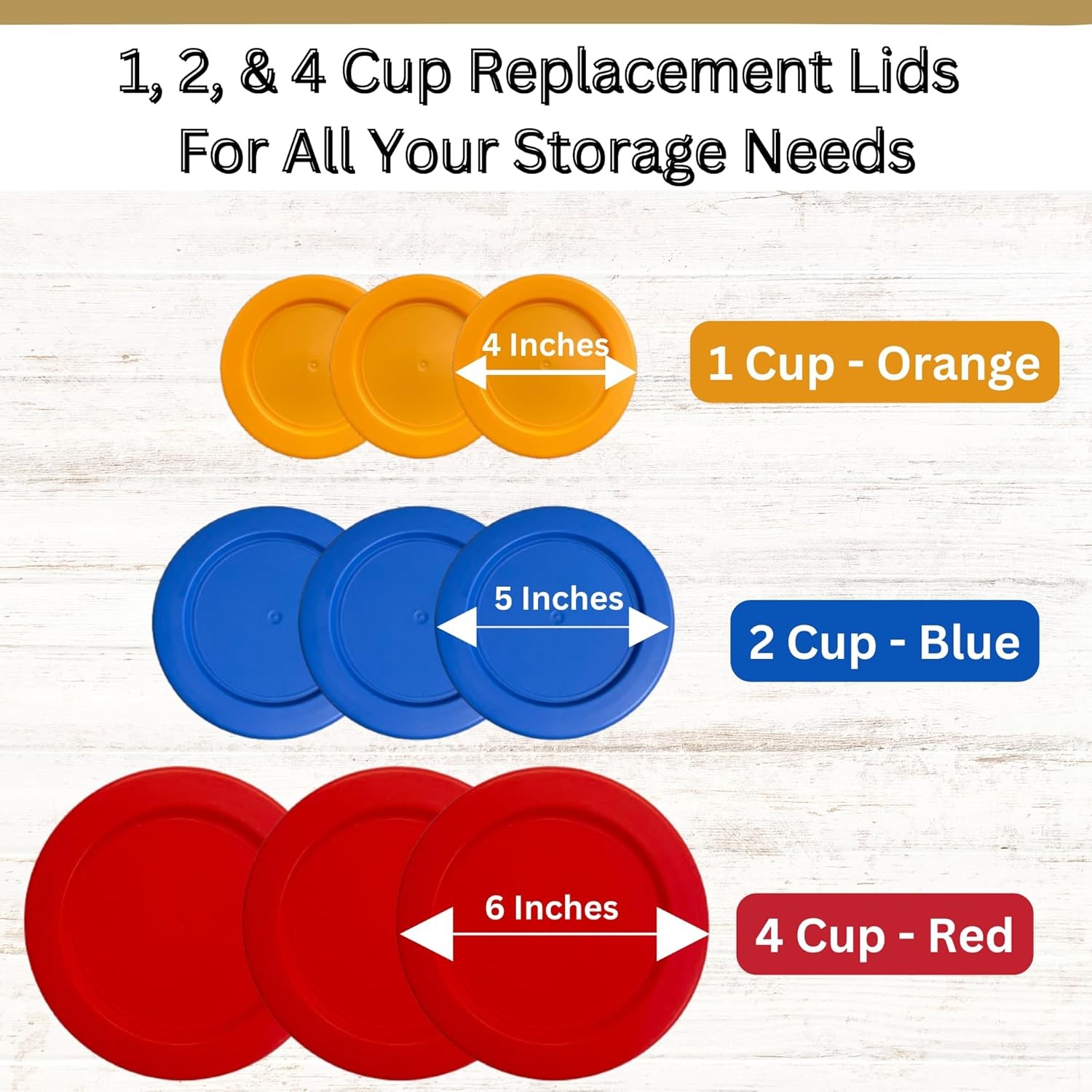 Blue, Red Replacement Lids/Covers for Pyrex, Anchor Hocking & KlareWare gallery
