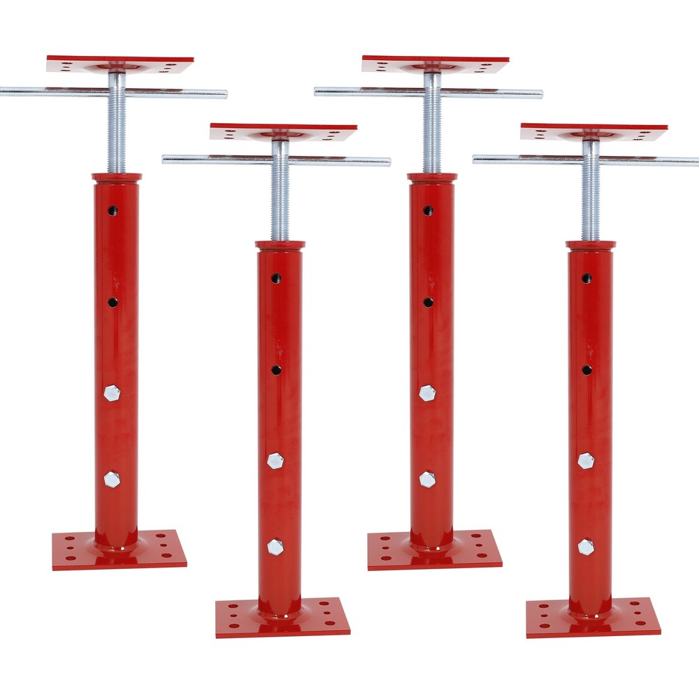 4pcs 19"-36" Height Range Adjustable Floor Jack Post House Floor Leveling Lift