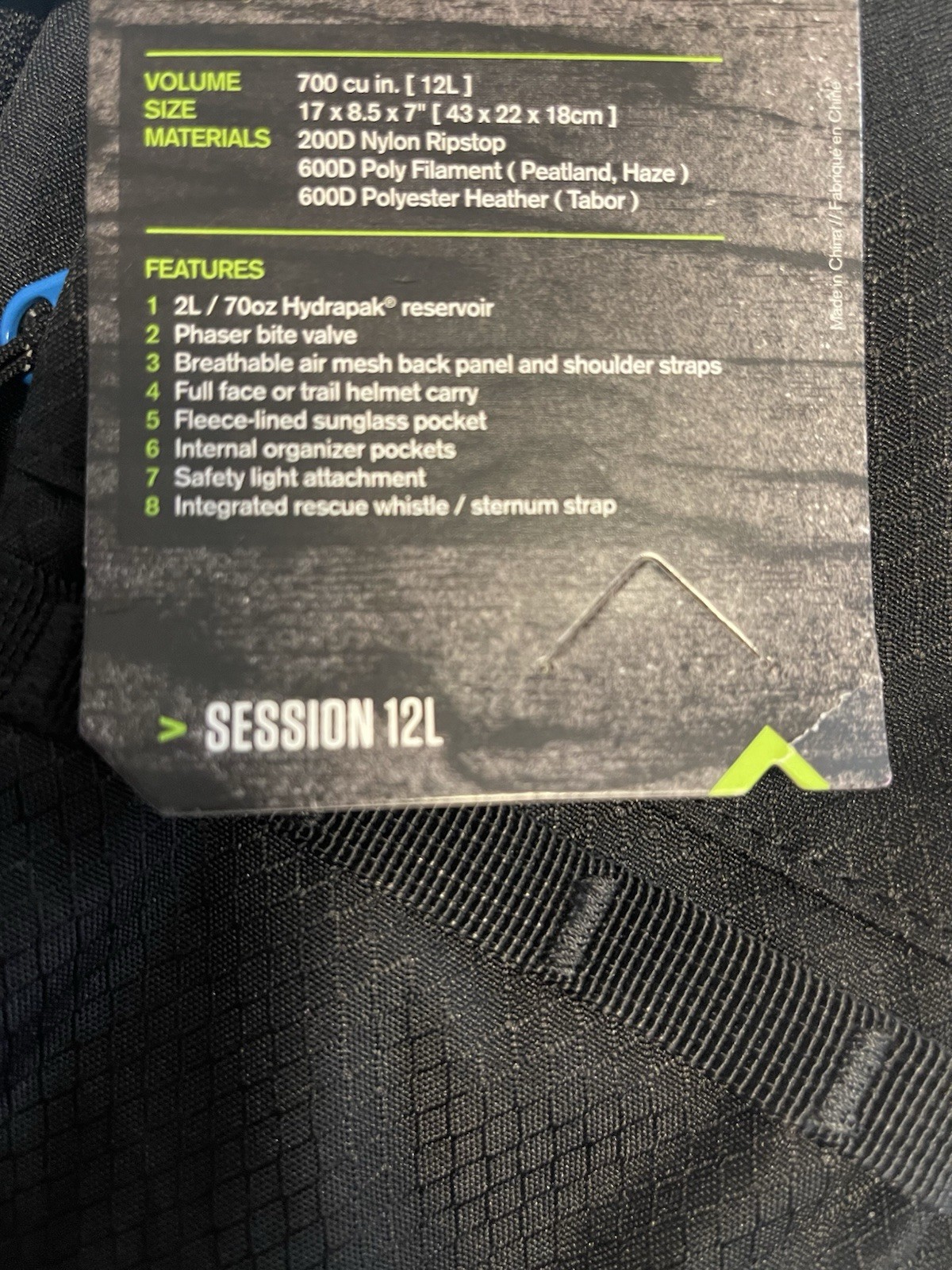 Dakine Session 12L Hydration Pack Dark Grey / Black  4