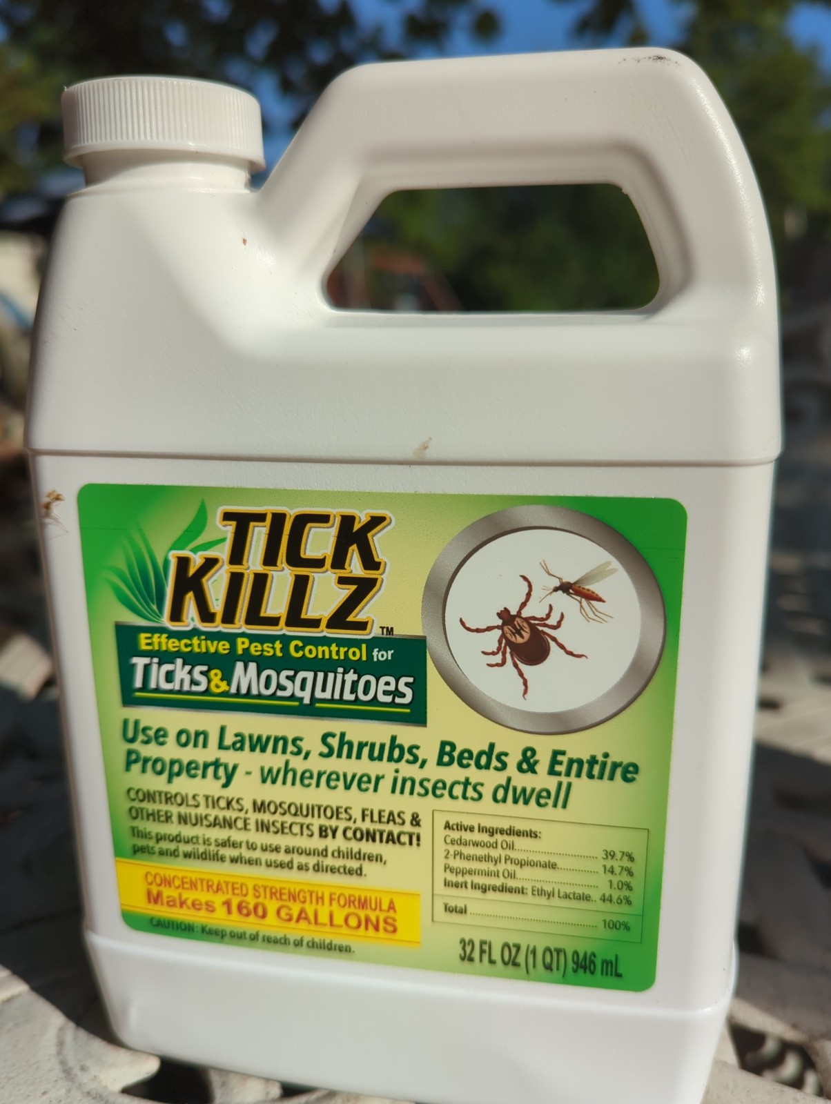 Safe4Kids/Pets TICK KILLZ 32oz.Concentrate(160gal)Fleas Mosquitoes Pests Insects gallery