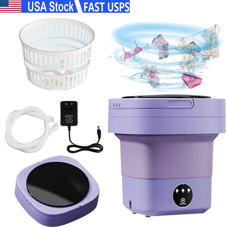 8L Portable Washing Machine Mini Washer Foldable Washer Small Spin Dryer Travel gallery