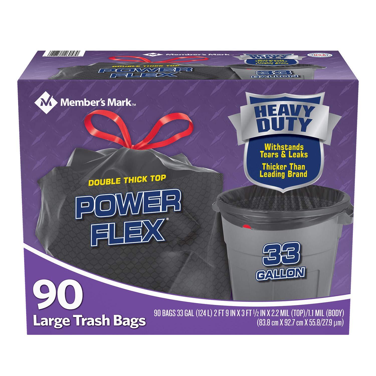 Member's Mark Power-Guard Drawstring Bags - 33 gal. - 90 Count gallery