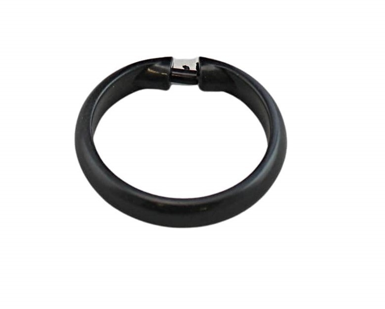 12 Piece Shower Curtain Ring Set Black gallery