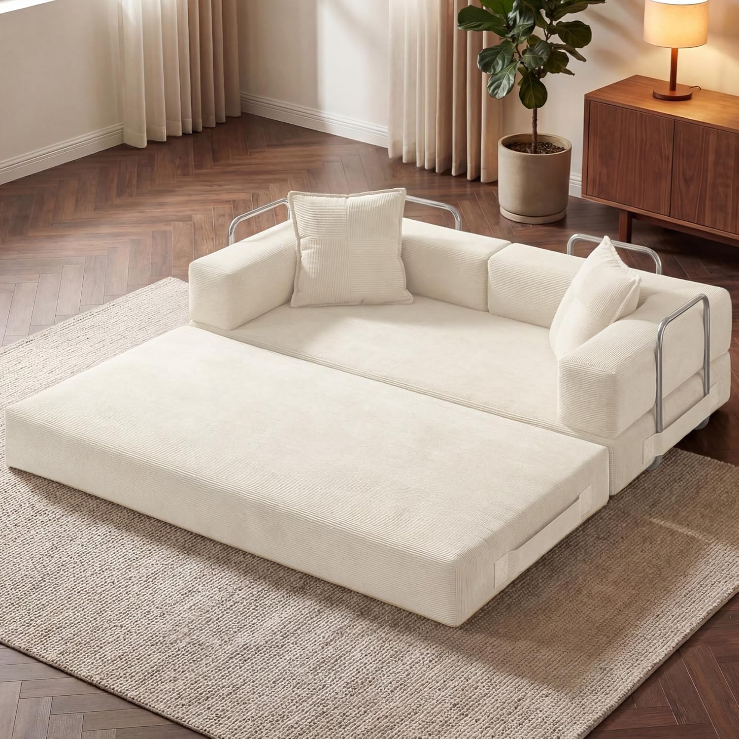 78 Inch Convertible Sofa Bed 5-in-1 Futon Sofa Bed Pull Out Couch Boneless gallery