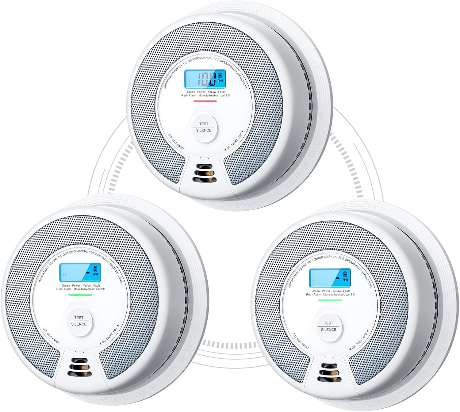 X-Sense Wireless Combination Smoke and Carbon Monoxide Detector, 10-Year Non-Rep gallery