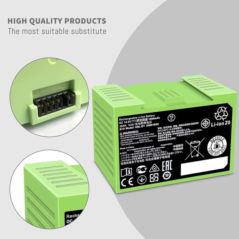 ABL D1 Battery for iRobot Roomba e e5 e6 e5150 e5152 e6198 and i Series i3 3150 gallery