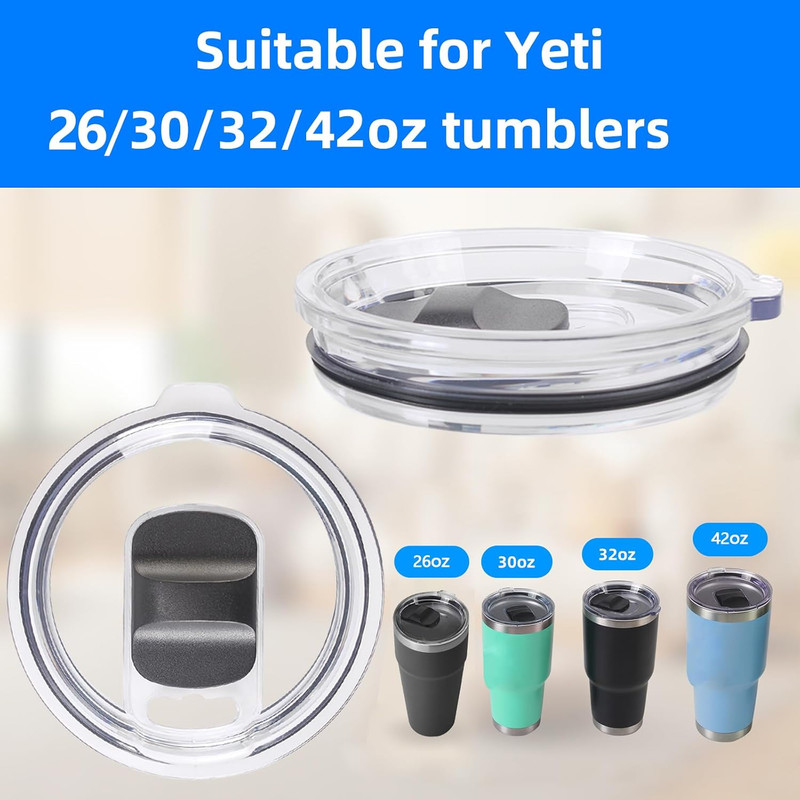 32 Oz Replacement Lid for Yeti, 2PCS, Splash Resistant, BPA Free gallery