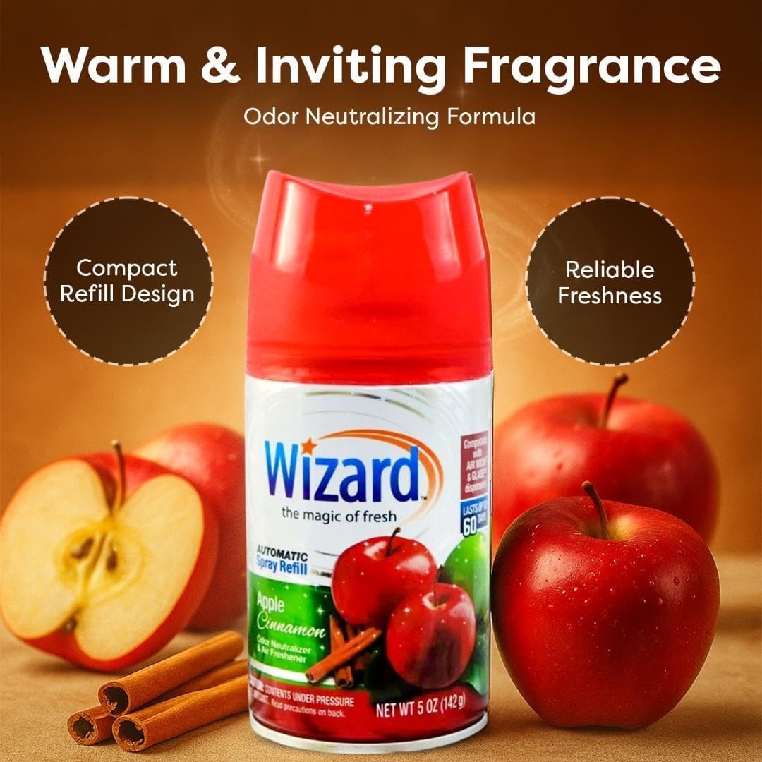 12pk Wizard 5oz Automatic Spray Refills Rose Hawaiian Retreat Apple Cinnamon gallery