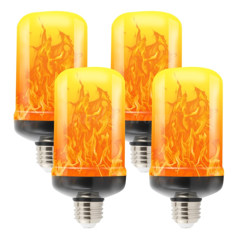 Led Flame Light Bulb, 4 Pack E26 Flickering Light Bulbs Flame Light Bulbs 4 Mode gallery