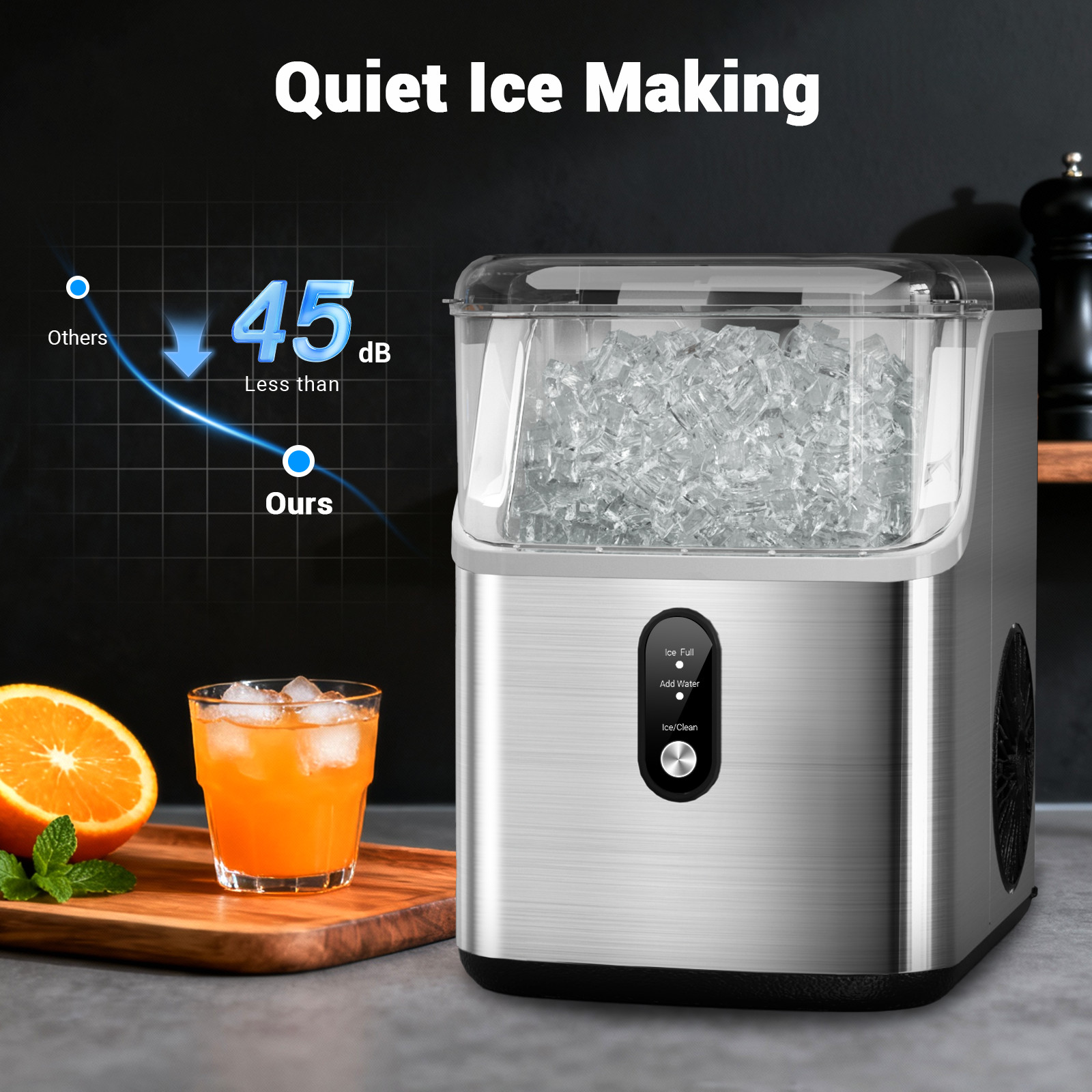 Nugget Ice Maker Countertop Ready in 6 Mins, 35lbs/24H Auto-Cleaning for Camping gallery