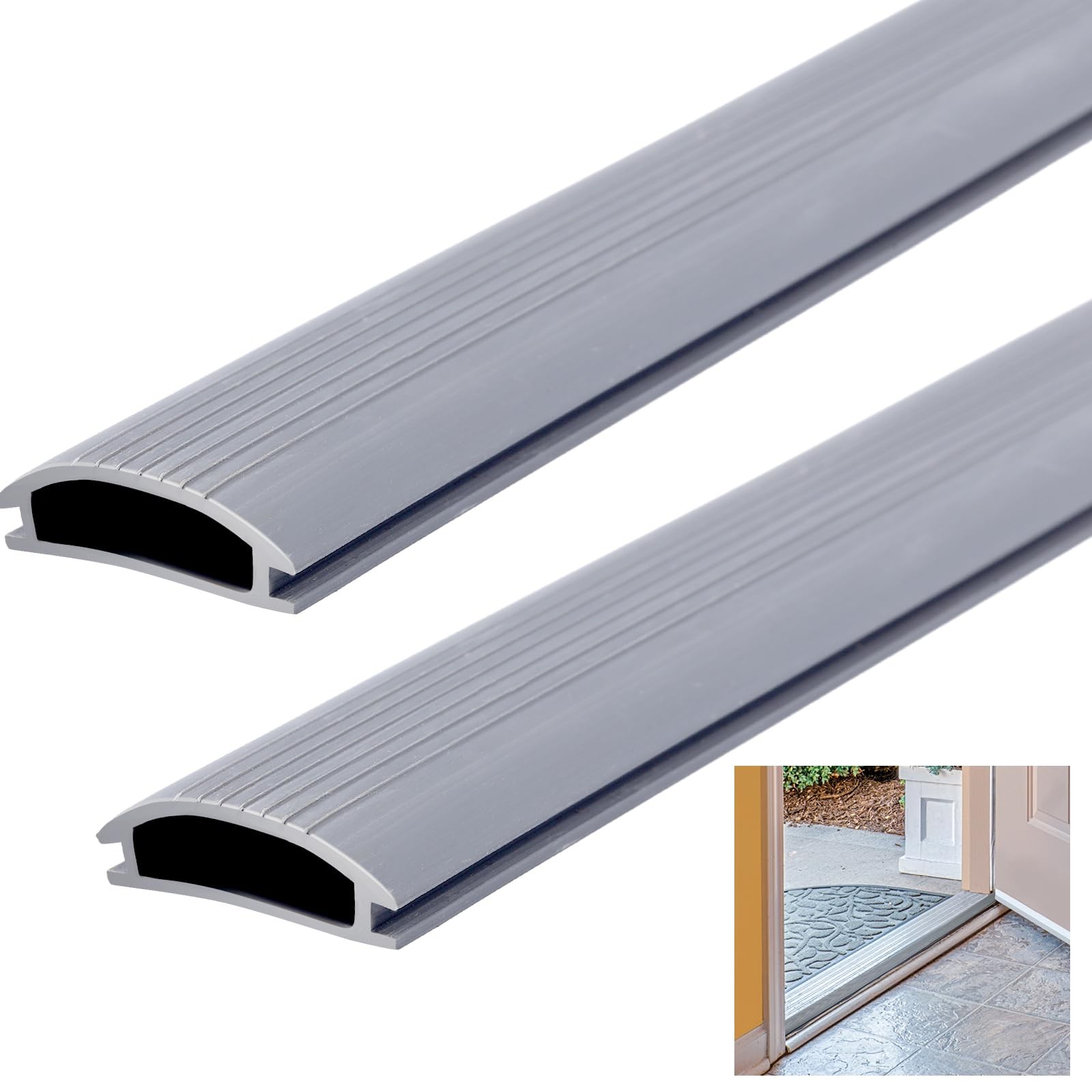 2 Pcs 36 Inch Vinyl Insert for Adjustable Height Aluminum Thresholds with Sea... gallery