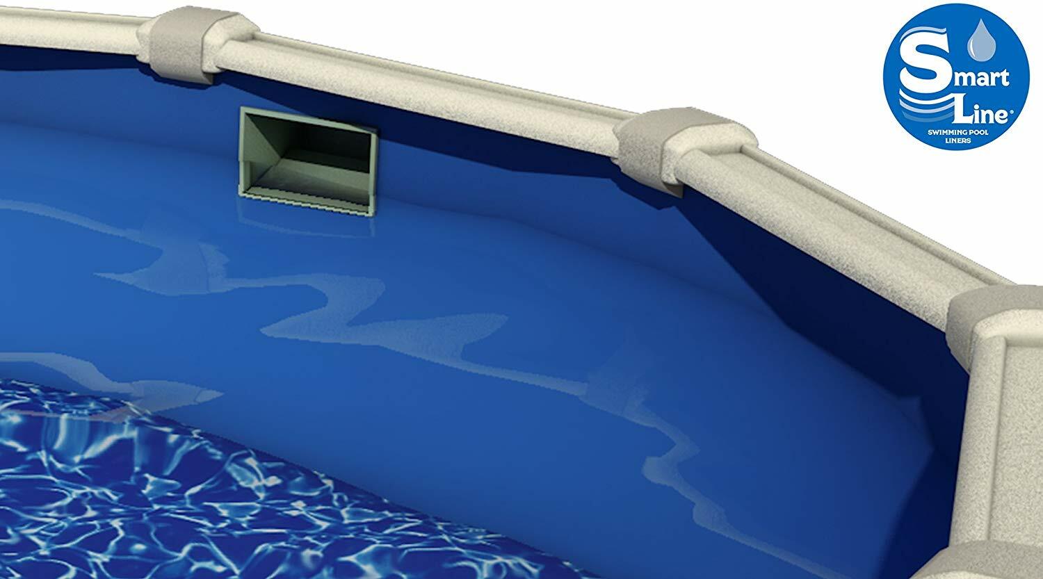 SmartLine 24' Round Overlap Swirl Bottom 25 Gauge Swimming Pool Liner w/ Coping gallery