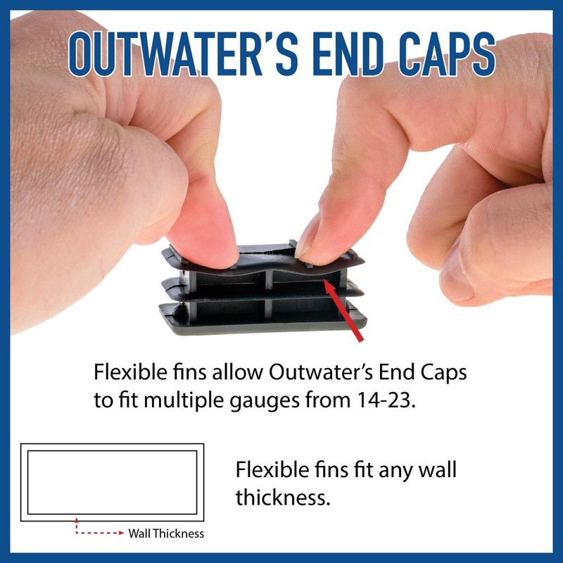 2" x 3" Rectangular Insert End Caps - Tubing Finishing Plugs, Chair Glides, Floo gallery