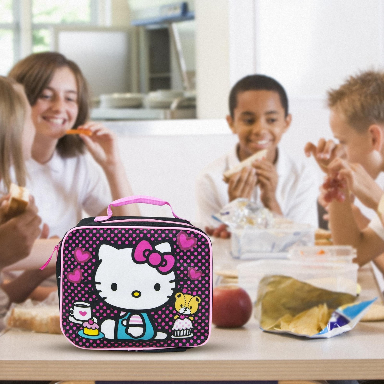 Sanrio Hello Kitty Polka-Dot Lunchbox | 9 x 3 x 8 Inches gallery