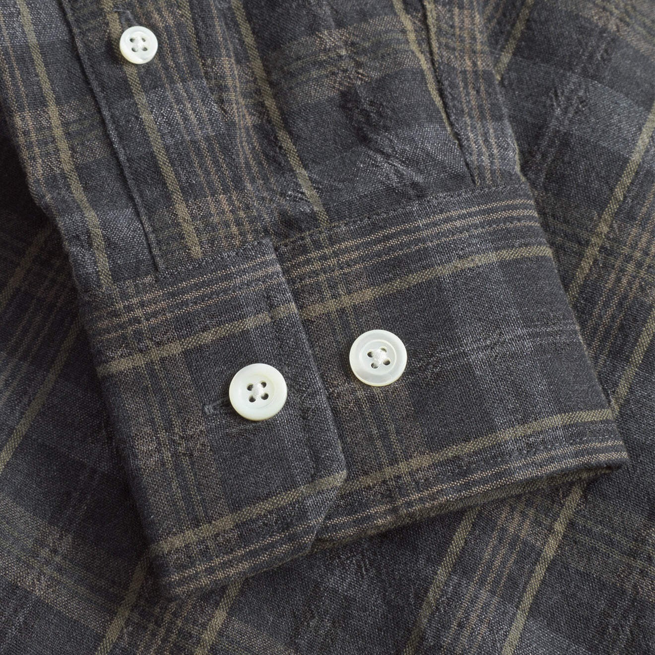 Norse Projects Ole Oversized Wool Check Shirt Charcoal Grey gallery