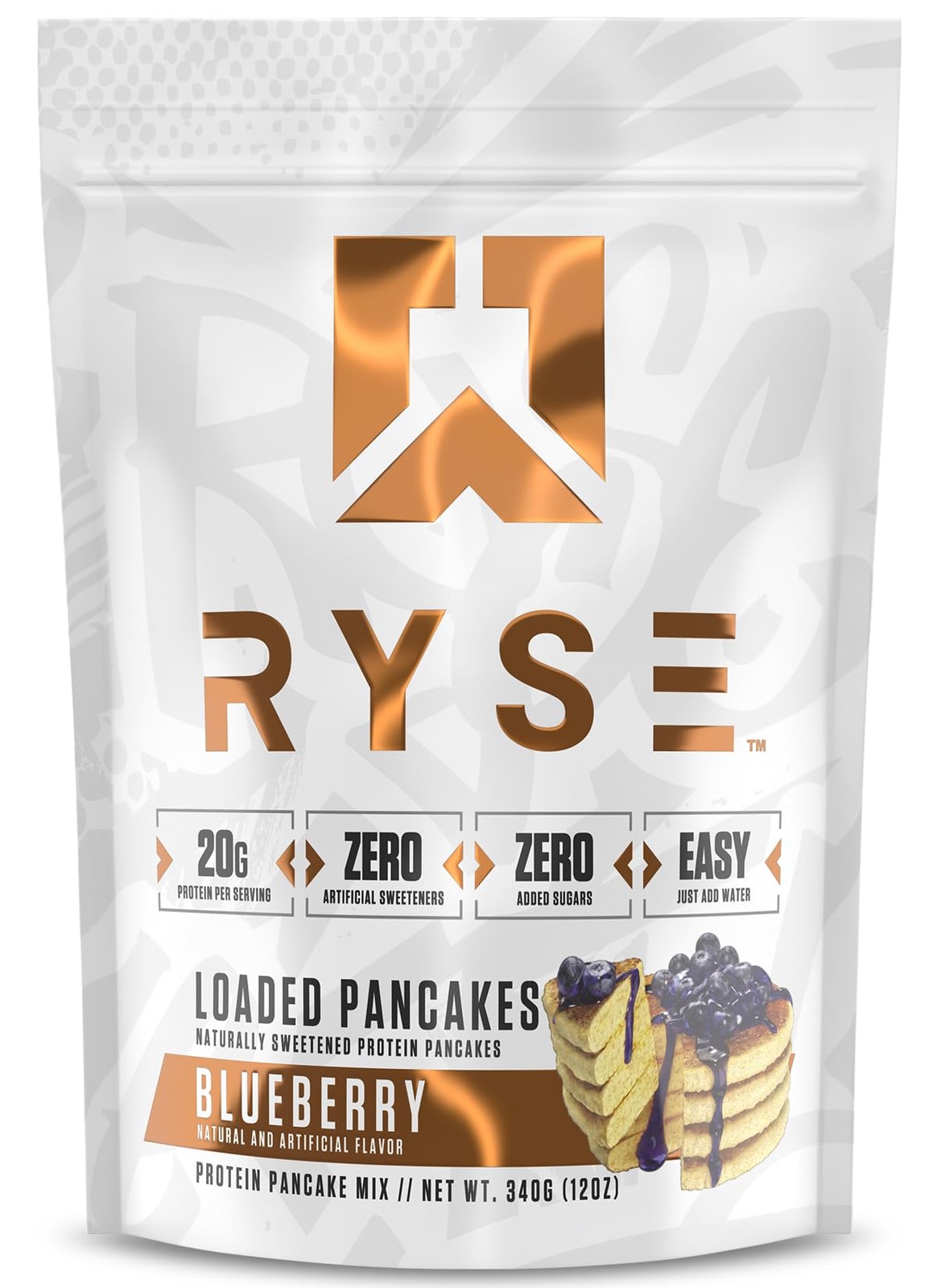 RYSE Loaded Protein Pancake & Waffle Mix Blueberry Naturally Sweetened Brea... gallery