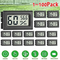 1-100PCS Mini Electronic Temperature Humidity Meters Gauge Indoor For Greenhouse