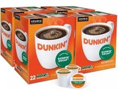 Dunkin’ Decaf Coffee, Medium roast, 88count. Free Shipping