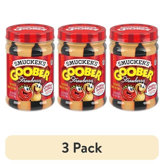 3 pack, Smucker's Goober Peanut Butter and Strawberry Jelly Stripes, 18 oz. gallery