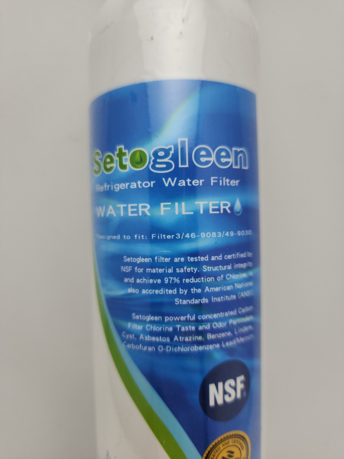 Setogleen Refrigerator Water Filter – 1 Pack – Fits Filter 3, 46-9083, 49-9030 gallery