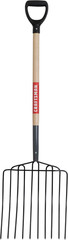 Manure Fork with 30-Inch Hardwood Handle, Designed for Transfering Hay, Mulch, a