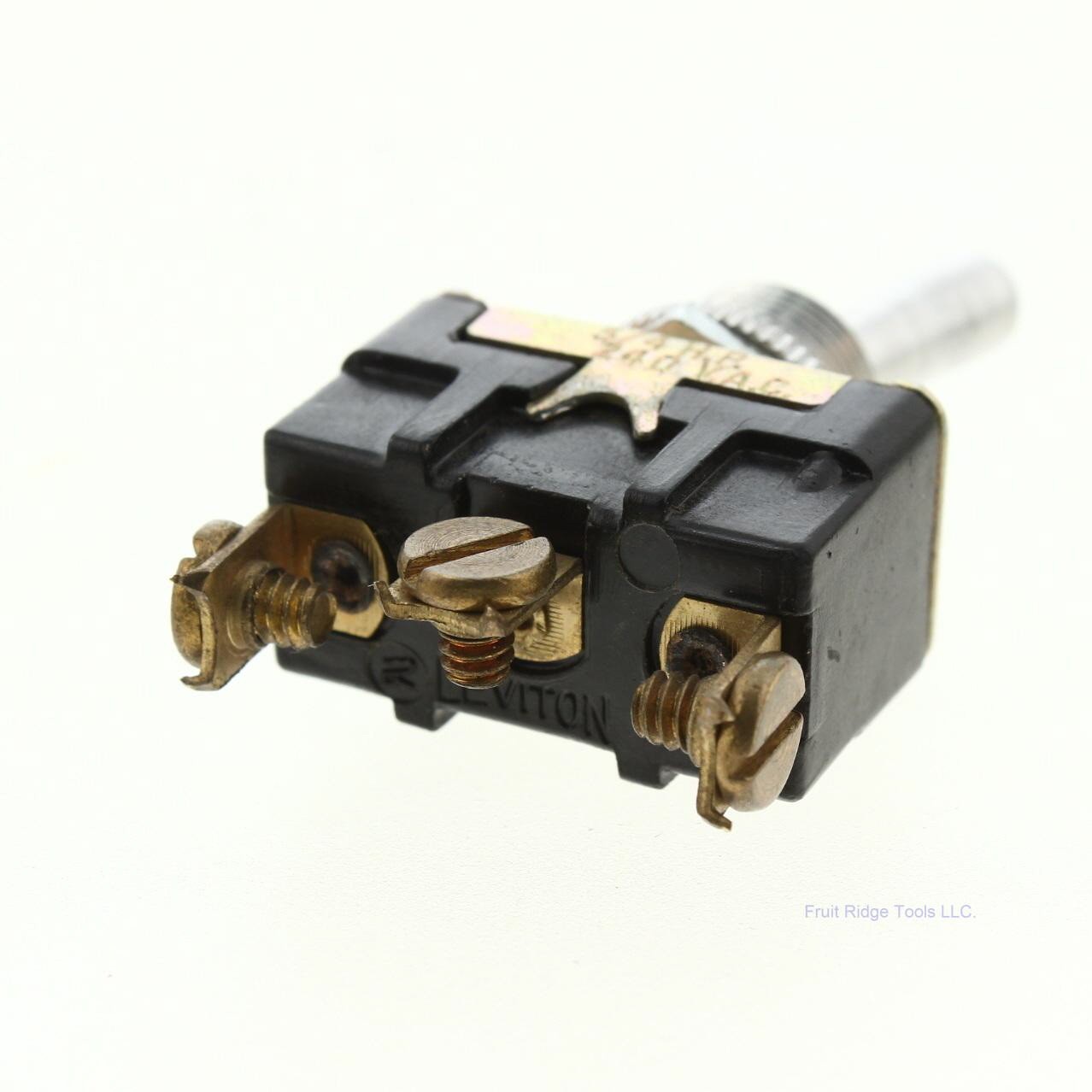 Leviton 5733 SPDT 11/16" Bat Toggle AC Switch ON-ON 3/4HP 15A-125V 10A-250V Bulk gallery
