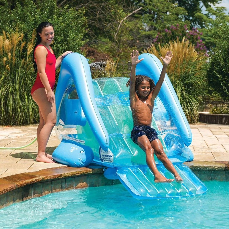 Inflatable Pool Slide With Sprinkler Outdoor Water Slide Heavy Duty Backyard Fun gallery